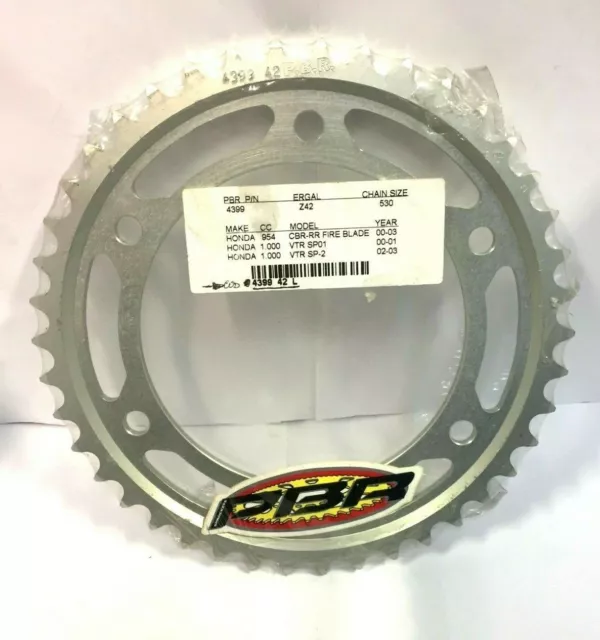 439942L Ergal Pbr Sprocket Honda Cbr-Rr 1000 Fire Blade 42 Teeth Pitch 530-06-0