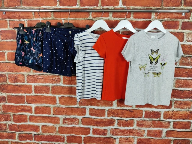 Girls Bundle Age 7-8 Years Next H&M Etc Summer Shorts T-Shirts Butterflies 128Cm