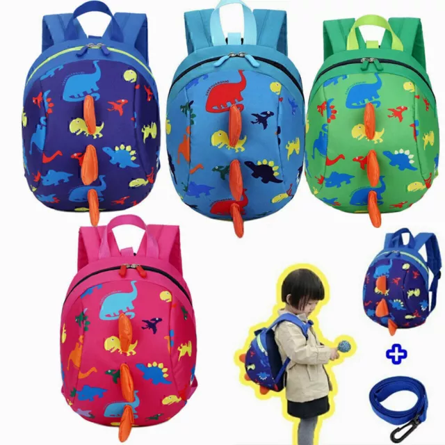 Dinosaur Safety Harness Strap Bag Backpack with Reins for kid Cartoon Toddler UK