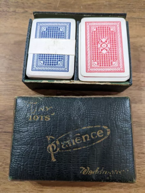 Vintage Waddingtons Tiny Tots Miniature Playing Cards Patience - Original Box