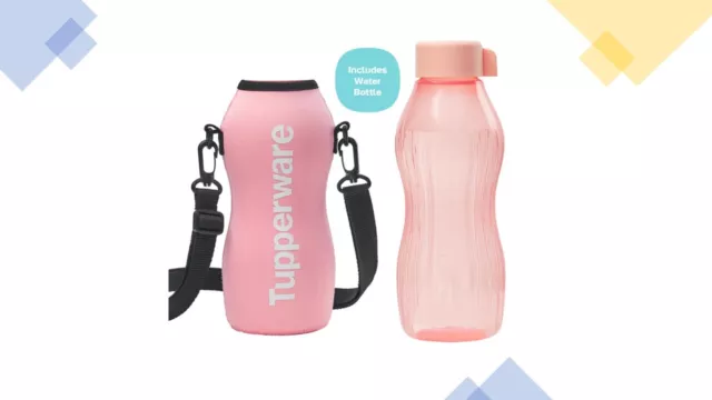 Tupperware XTREME Aqua Drink Bottle With Pouch -  Aqua Bottle Set New