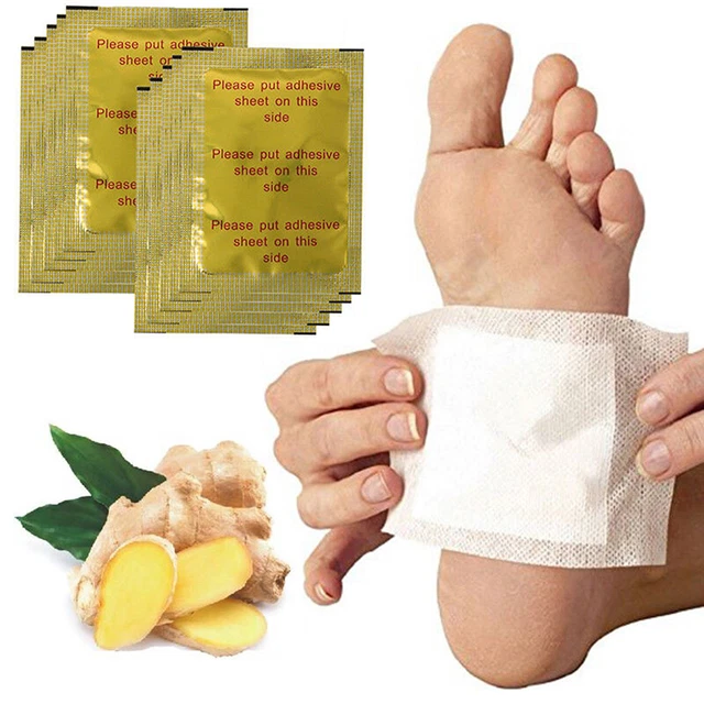 10X Foot Detox Sticker Pad Ginger Salt Extract Toxin Removal Weight Loss P.N BII
