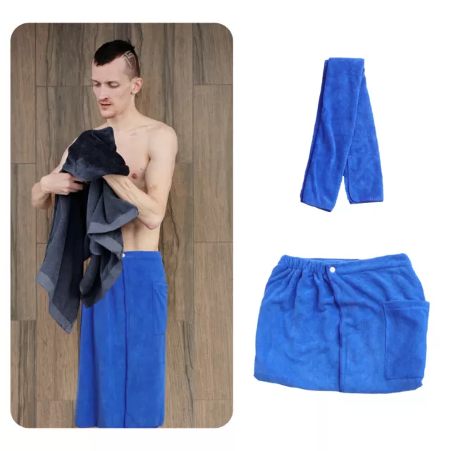 Serviette De Sauna En Coton Jupe Bain Homme Portable Ajustable