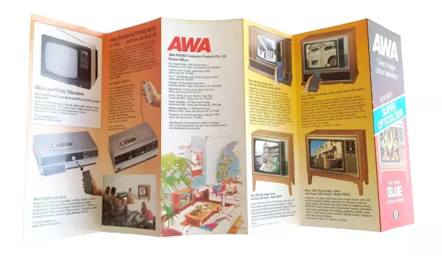 AWA Deep Image Color Television Brochure Pamphlet Early 1980s 3