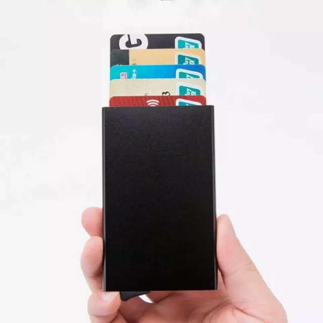 Mens RFID Blocking Slim Money Clip Carbon Fiber Wallet ID Credit Card Holder new