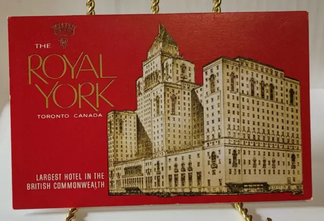Vintage Postcard THE NEW ROYAL YORK HOTEL TORONTO Canada British Commonwealth