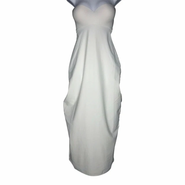 NWT Q-T Intimates Long Underwire White Wedding Strapless Bra Slip 38B