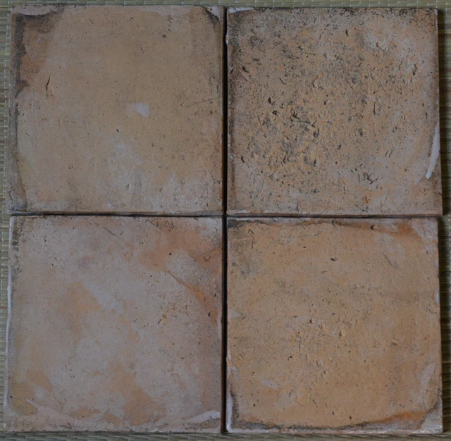 4-Tile Set Antique Spanish - Hand Painted - Century Xviii 4