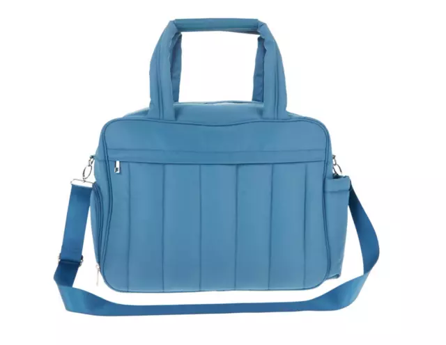 Samantha Brown Luggage To-Go Weekender Tote with Shoe Compartment BLUE nwt 3
