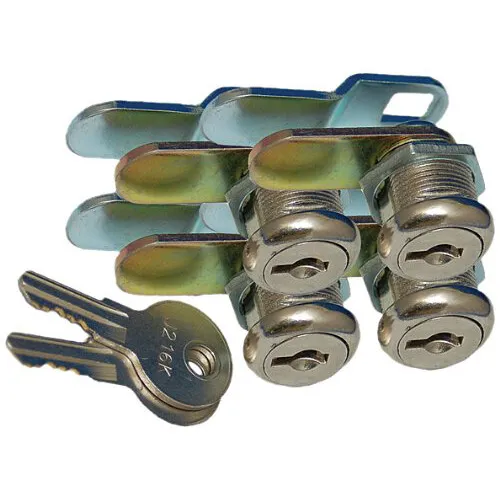 Prime Lock Cylinder For Baggage Door Standard Key Cam Lock 7/8" Pack Of 4 183315
