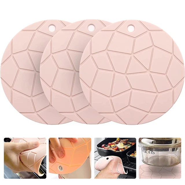 3 piezas Soporte de olla Para La Mesa Almohadilla De Silicona Almohadillas Calzoncillos Hogar