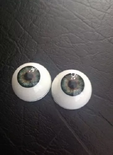 22mm WE04 Green REBORN DOLL EYES,HALF ROUND ACRYLIC,FAST SHIPPING