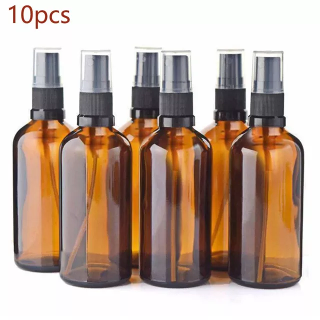 Amber Spray Bottles Plastic Empty Perfume Fragrance PET 30ml Set of 5/10