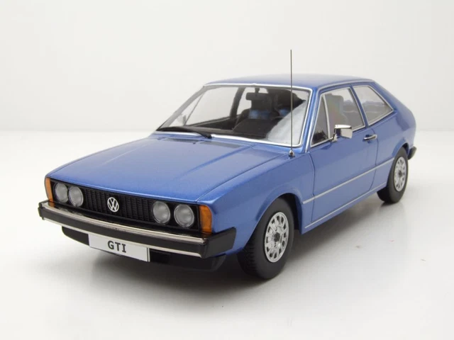 Maquette De Voiture VW Scirocco 1 GTI 1976 Bleu Métallisé 1:18 KK Scale - Neuf Avec Stand