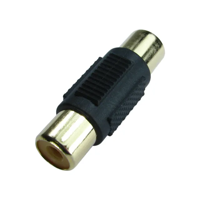 RCA Female to Female Adapter 1 x Phono Coupler Joiner Audio Video Connector GOLD