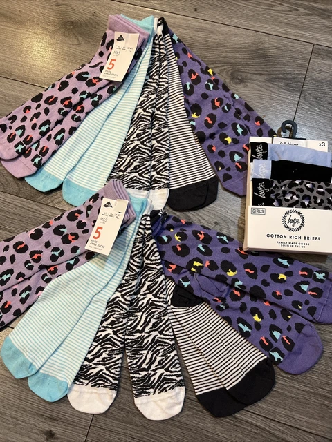 M&S girls age 7-8 bundle socks / underwear/ hype / BNWT