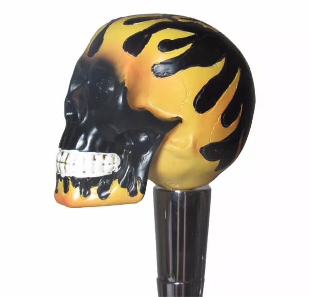 BLACK FIRE HOT ROD Skull Beer Tap Handle Kegerator Resin Zombie Breweriana Bar 3