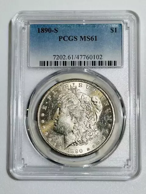 1890 S Morgan Silver Dollar PCGS MS-61