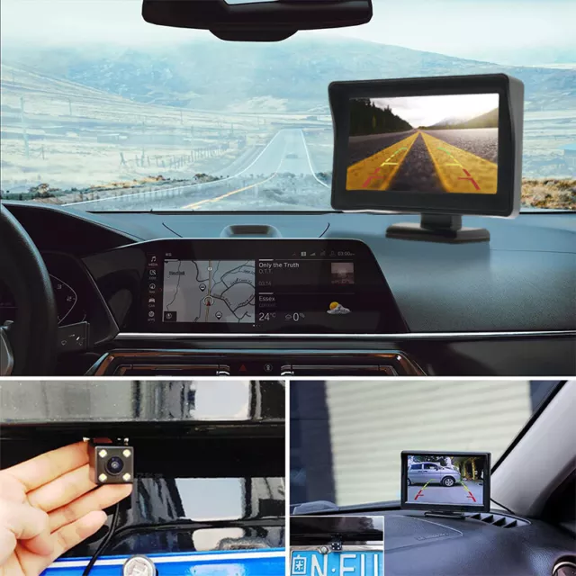 Auto Rückfahrkamera mit Faltbarer 4.3" LCD Monitor LKW Bus Rückseiten Kamera