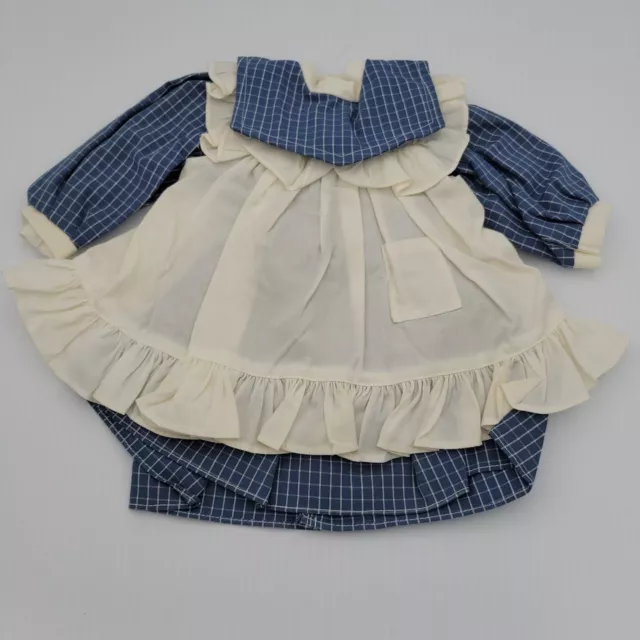 AMERICAN GIRL Samantha's Play Dress Blue Check & White Pinafore VINTAGE Retired