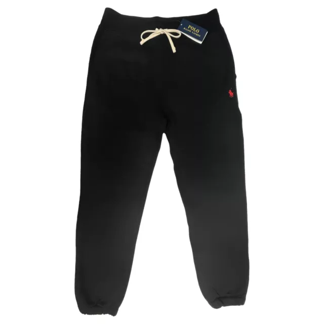 Polo Ralph Lauren Athletic Stretch Sweatpants Black Drawstring Elastic $125