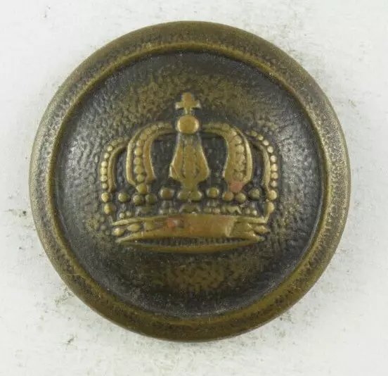 World War I German Prussian Army Crown Vintage Original Uniform Button 3 L10B