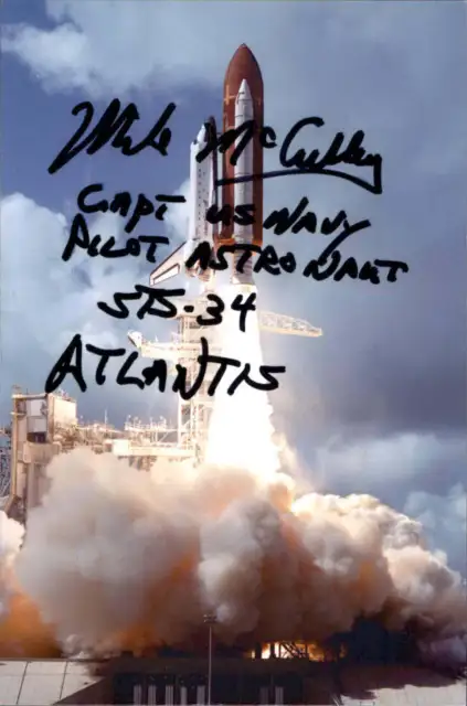 Michael Mike McCulley Signed 4x6 Photo NASA Space Shuttle Astronaut STS-34 Auto