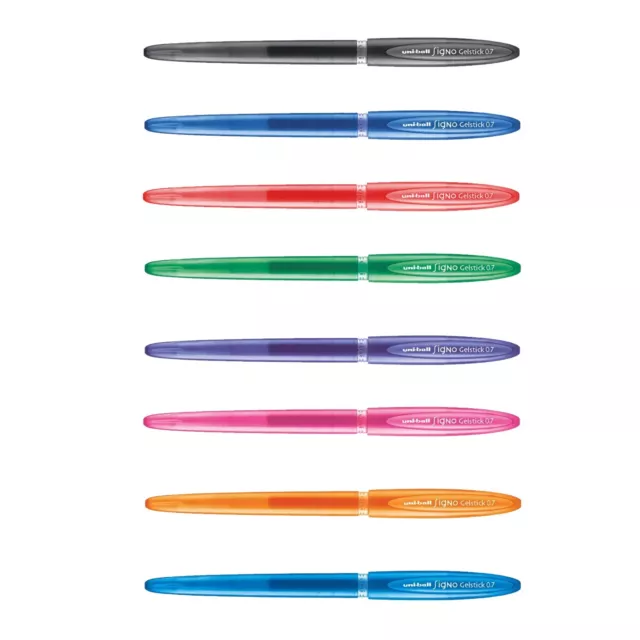 8 X Uni-Ball Signo Gel Bâton UM-170 - Gamme Complète - 8 Couleurs Disponibles
