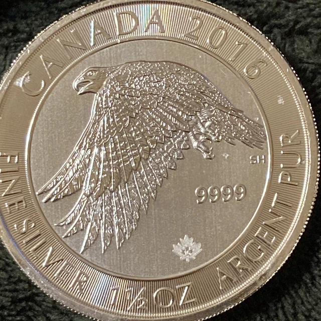 Silver 1.5 Oz Canadian Argent  2016.