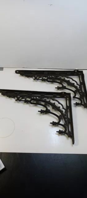Antique Large Iron Shelf Brackets