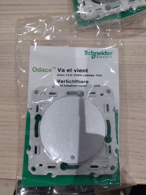 Va-et-vient lumineux Aluminium - Odace - SCHNEIDER