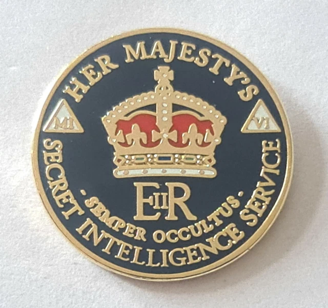 MI6 PIN SECRET Intelligence Service SIS James Bond 007 MI5 Lapel Tie