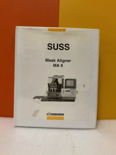 Karl Suss Suss Mask Aligner MA6/BA6SN 428 LILT-USA Addendum To Operator's Manual
