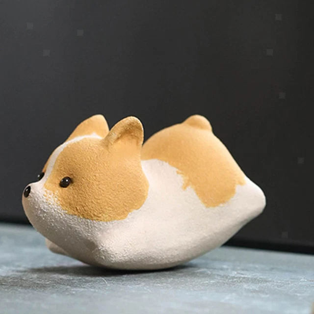 Corgi-Welpen-Teehaustier-Ornamente, Süßes Kungfu-Teehaustier-Geschenk Für Den