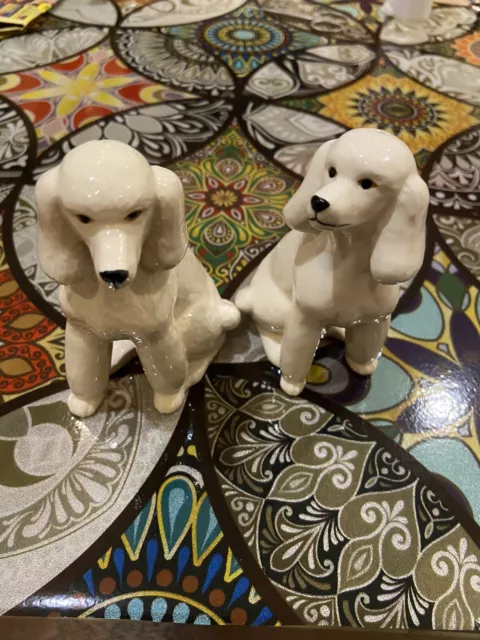 Quail Ceramics  Poodles Salt & Pepper Set