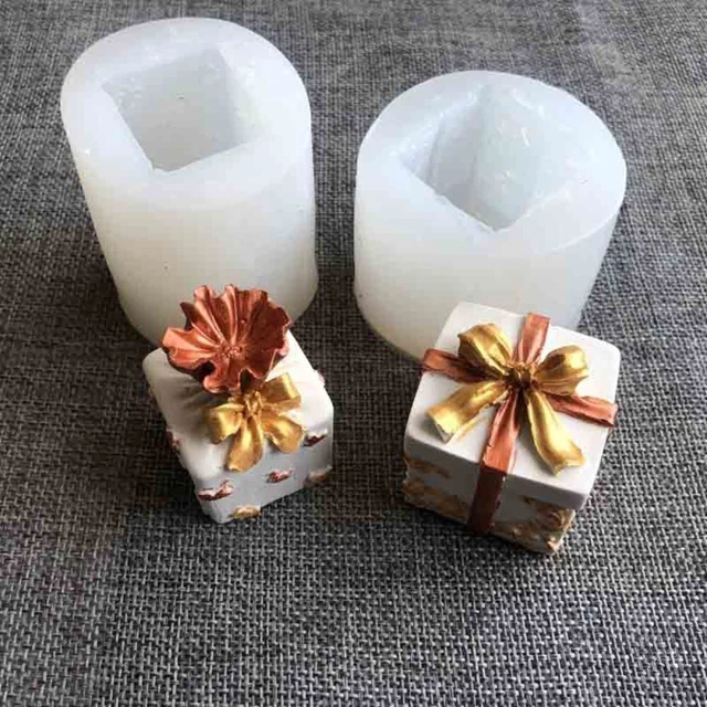 yeso 3D jabón silicona formas velas forma regalo de Navidad caja silicona decoración