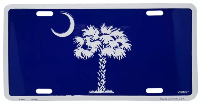 South Carolina SC Blue White 6"x12" Aluminum License Plate Sign