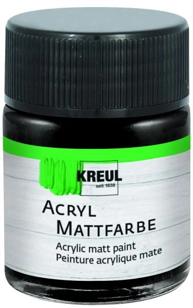 Kreul Acryl Mattfarbe schwarz 50 ml  Künstlerfarben