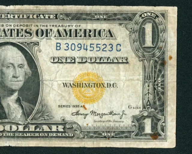 $1 1935 A (( NORTH AFRICA )) Silver Certificate ** DAILY CURRENCY AUCTIONS **