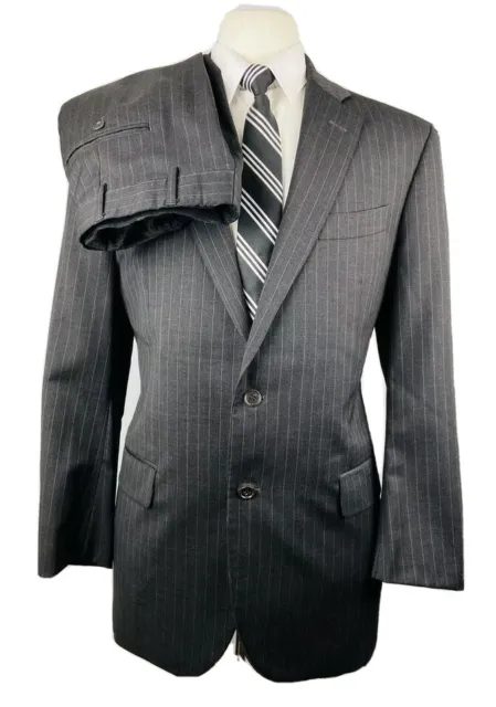 Brooks Brothers 1818 Madison Mens 42R Gray USA Wool 2 Piece Suit W/Pants 36x29