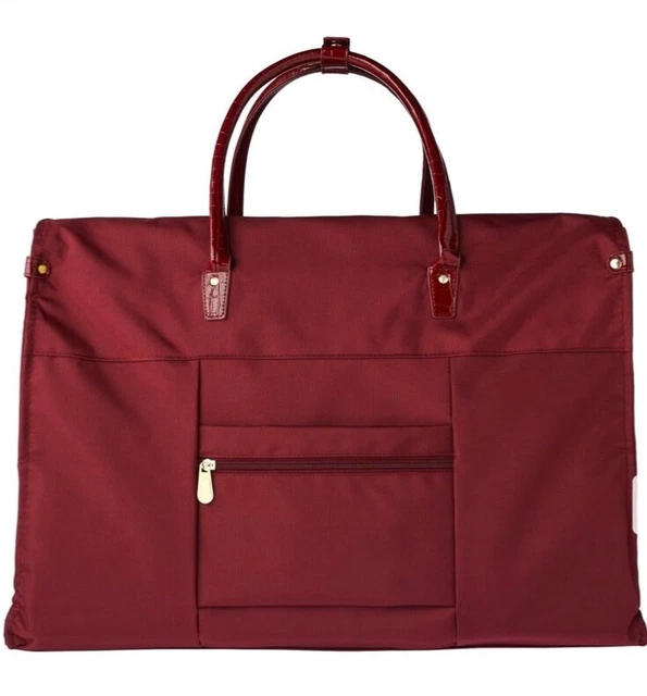 Samantha Brown Croco Detail Large Duffle Bag-Burgundy 3