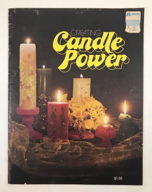 Creating Candle Power 1972 folleto práctico para hacer velas de Novelcrafts de colección