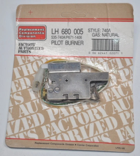 LH 680 005 Pilot Burner for Carrier Style 740A Natural Gas 0.017 Orifice Size