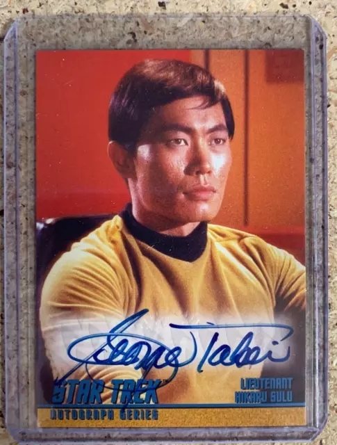 1997 Star Trek The Original Series (TOS) A4 George Takei as Sulu Autograph