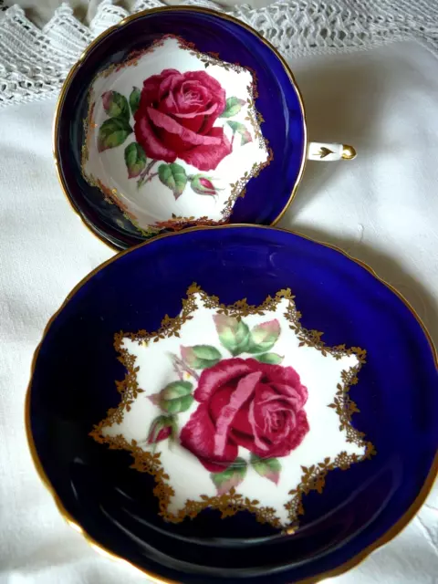 Paragon Cabbage Rose Tea Cup & Saucer Bone China England