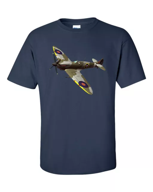 Spitfire Fighter Aircraft WW2 RAF Pilot T-Shirt