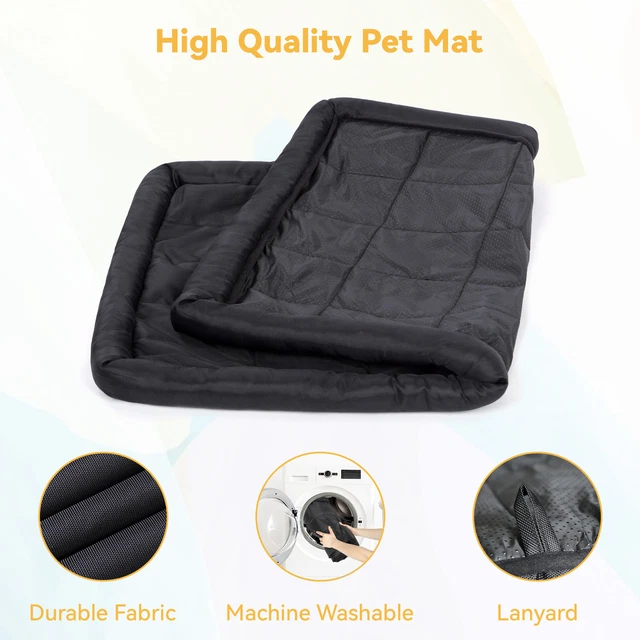 SheSpire Grey Orthopedic Memory Foam Dog Bed Pet Bolster Sofa w/ Removable Cover
