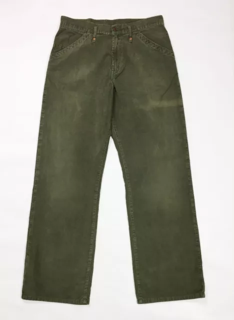 Replay 939 pantalone uomo usato velluto a coste verde w32 L34 tg 46 comodo T3658