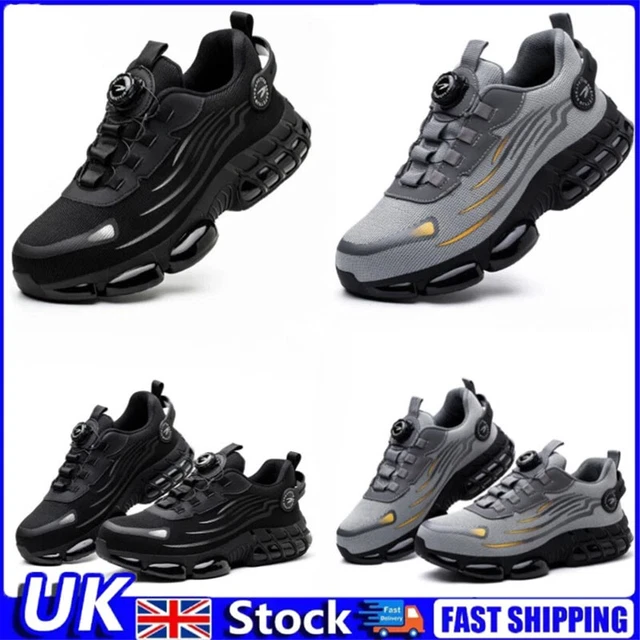 MEN WOMEN SAFETY Shoes Work Trainers Steel Toe Cap Lightweight Shoes UK ...