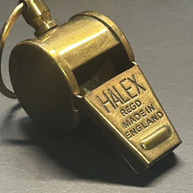 Sifflet D'arbitre Halex En Laiton – Sans Pea, Vintage, Fabriqué En Angleterre